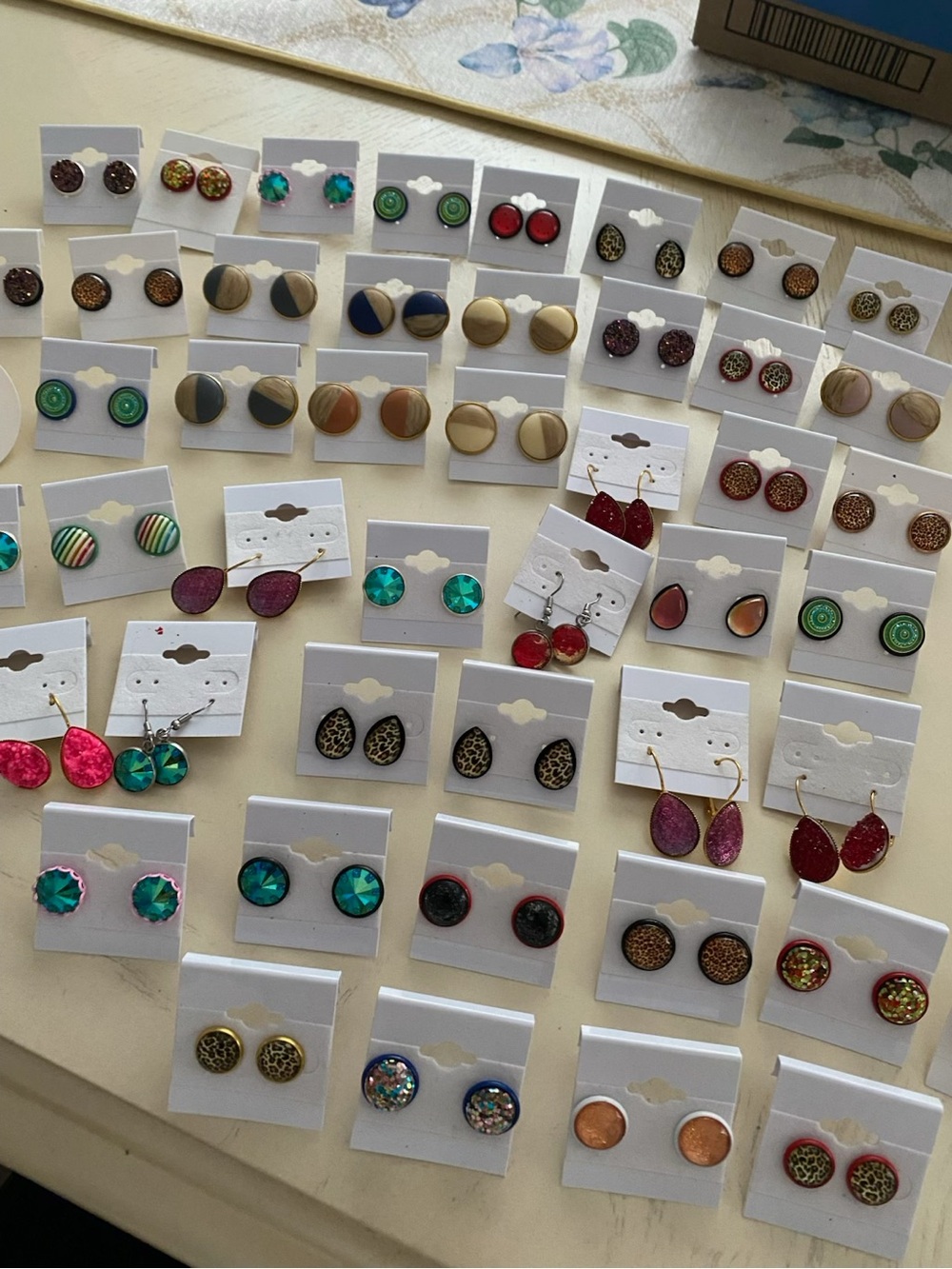 Assorted Women's Fashion Earrings , Studs , colorful Accents Custom Hand Made